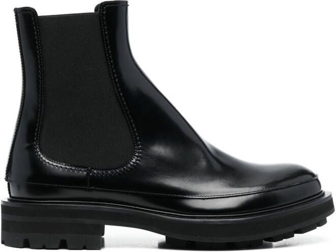 Alexander McQueen leather Chelsea boots Black