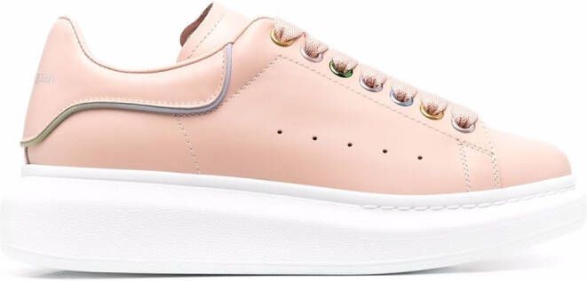 Alexander McQueen leather lace-up trainers Pink