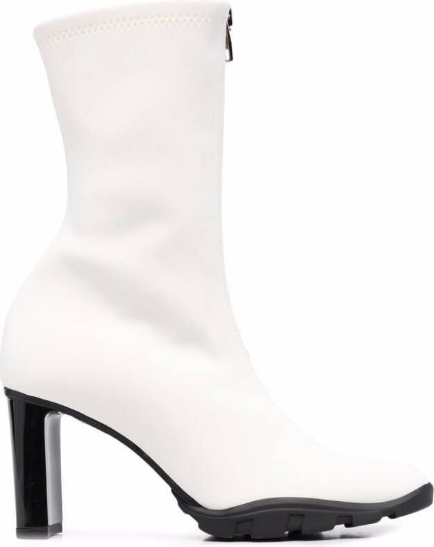 Alexander McQueen leather mid-calf 90mm boots White