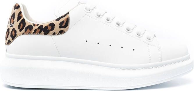 Alexander McQueen leopard print Oversized sneakers White