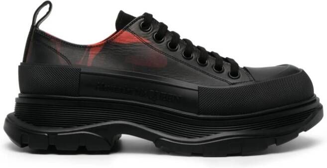 Alexander McQueen logo-embossed leather sneakers Black