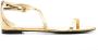 Alexander McQueen logo-plaque metallic sandals Gold - Thumbnail 1