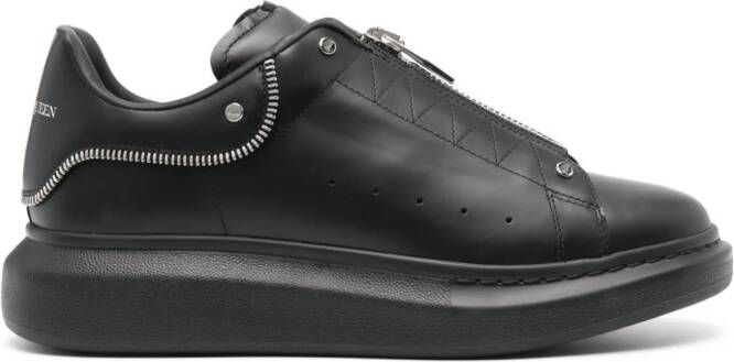 Alexander McQueen logo-print leather sneakers Black