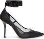 Alexander McQueen mesh-panelling pointed-toe pumps Black - Thumbnail 1