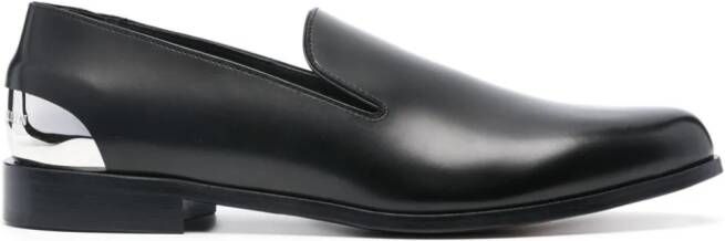 Alexander McQueen metal-heel leather loafers Black