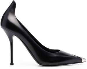 Alexander McQueen metal-toecap 110mm heel pumps Black
