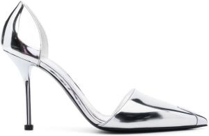 Alexander McQueen metallic 95mm stiletto heels Silver