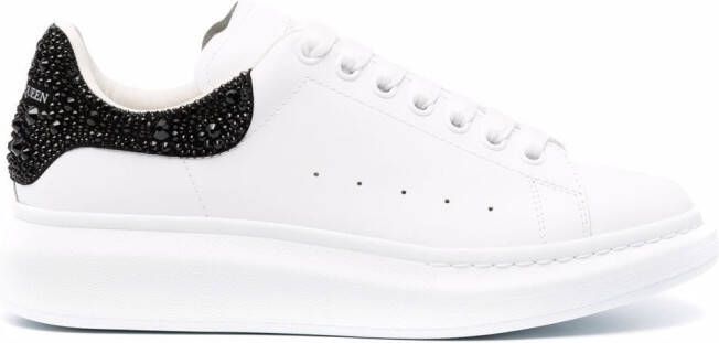 Alexander McQueen Oversized crystal-embellished sneakers White