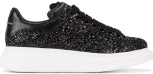 Alexander McQueen Oversized glitter lace-up sneakers Black