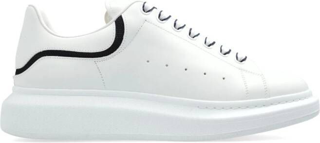 Alexander McQueen Oversized lace-up leather sneakers White