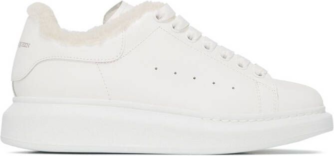 Alexander McQueen Oversized shearling-lining sneakers White