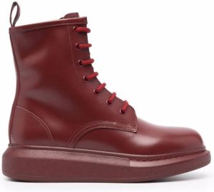 Alexander McQueen Oversized sole boots Red