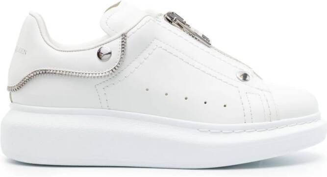Alexander McQueen Oversized zip-up sneakers White