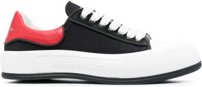 Alexander McQueen panelled lace-up sneakers Black