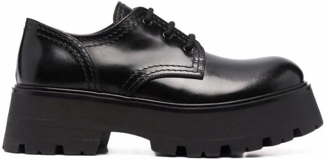 Alexander McQueen patent leather Derby shoes Black