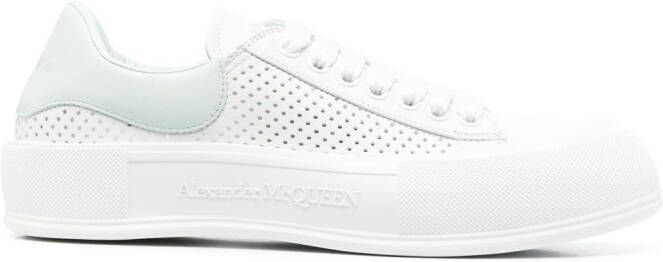 Alexander McQueen perforated low-top leather sneakers White