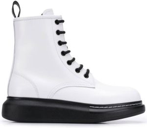 Alexander McQueen platform ankle boots White