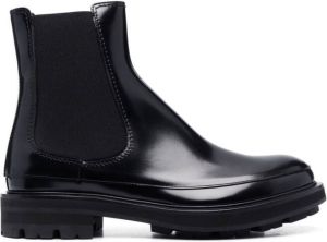 Alexander McQueen polished-finish ankle boots Black