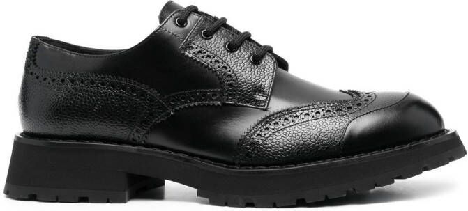 Alexander McQueen polished lace-up fastening brogues Black