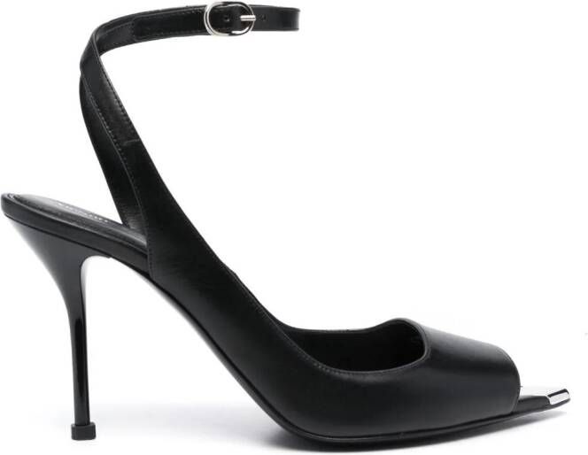 Alexander McQueen Punk 90mm ankle-strap sandal Black