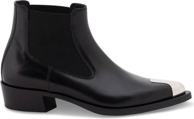 Alexander McQueen Punk Chelsea leather boots Black