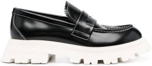 Alexander McQueen ridged-rubber sole loafers Black