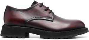 Alexander McQueen almond-toe lace-up Derby shoes Red