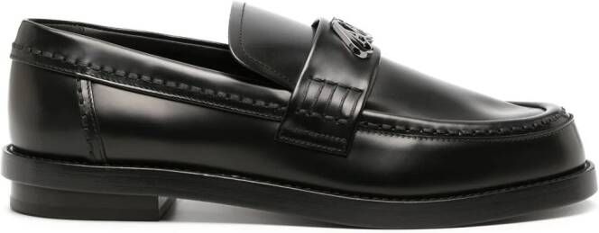 Alexander McQueen Seal-plaque leather loafers Black