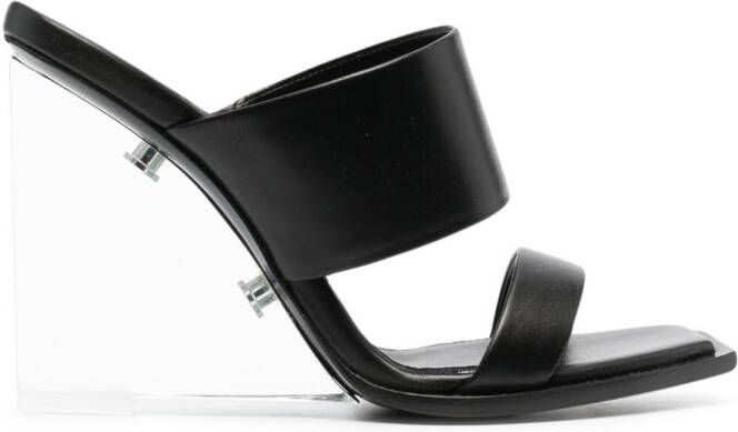 Alexander McQueen Shard 115mm wedge sandals Black