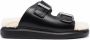Alexander McQueen shearling lined sandals Black - Thumbnail 1