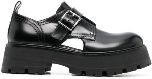 Alexander McQueen side-buckle fastening brogue shoes Black
