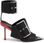 Alexander McQueen Slash Buckle 90mm leather sandals Black - Thumbnail 1