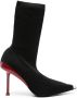 Alexander McQueen Slash Knit 90mm ankle boots Black - Thumbnail 1