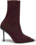 Alexander McQueen Slash Knit 90mm ankle boots Red - Thumbnail 1