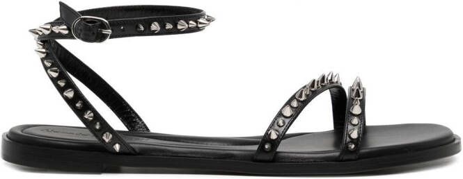 Alexander McQueen spike-stud leather sandals Black