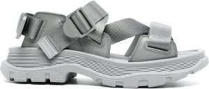 Alexander McQueen touch-strap chunky sandals Grey