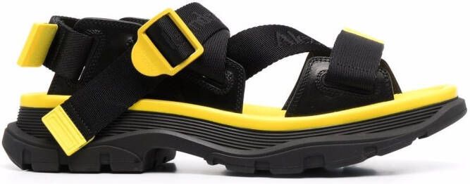 Alexander McQueen touch-strap open-toe sandals Black