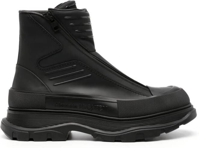 Alexander McQueen Tread Slick 45mm leather boots Black
