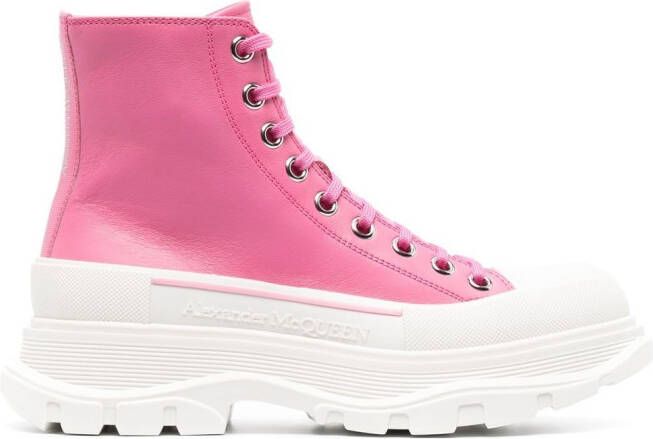 Alexander McQueen Tread Slick ankle boots Pink