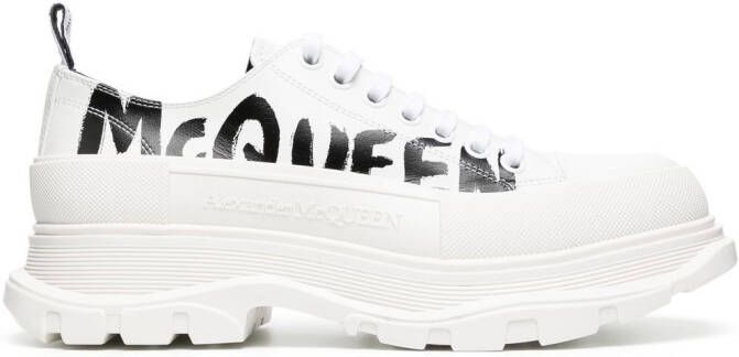 Alexander McQueen Tread Slick Graffiti-print sneakers White