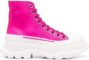 Alexander McQueen tread slick high-top sneaker boots Pink