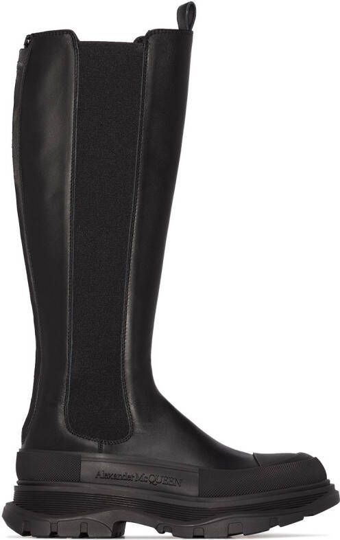 Alexander McQueen Tread Slick knee-high boots Black