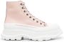 Alexander McQueen Tread Slick lace-up ankle boots Pink - Thumbnail 1