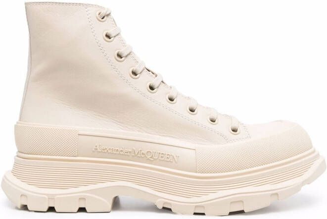 Alexander McQueen Tread Slick lace-up boots Neutrals