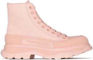 Alexander McQueen Tread Slick lace-up boots Pink