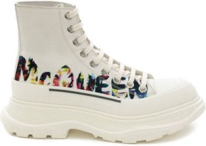 Alexander McQueen Tread Slick lace-up boots White