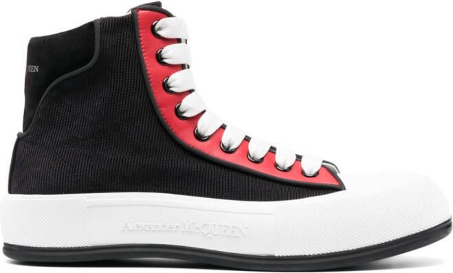 Alexander McQueen Tread Slick lace-up sneakers Black