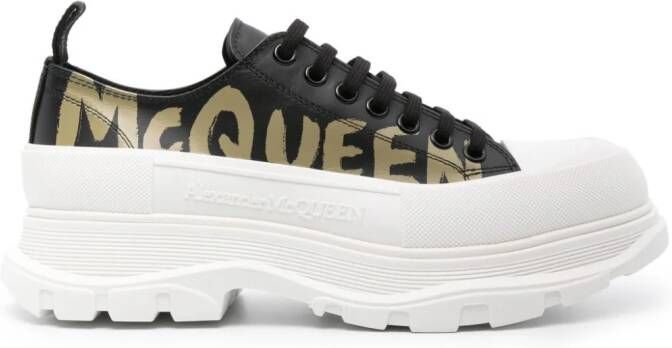 Alexander McQueen Tread Slick lace-up sneakers Black