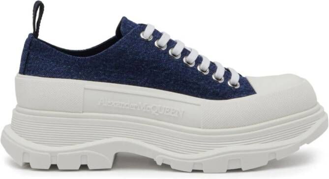 Alexander McQueen Tread Slick lace-up sneakers Blue