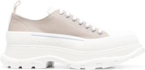 Alexander McQueen Tread slick lace-up sneakers White